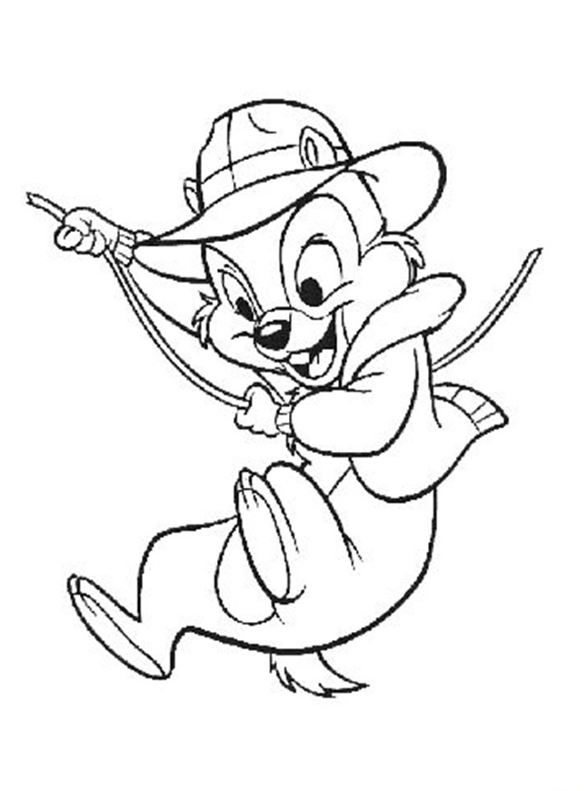 Plansa de colorat cu Chip si Dale 34 28